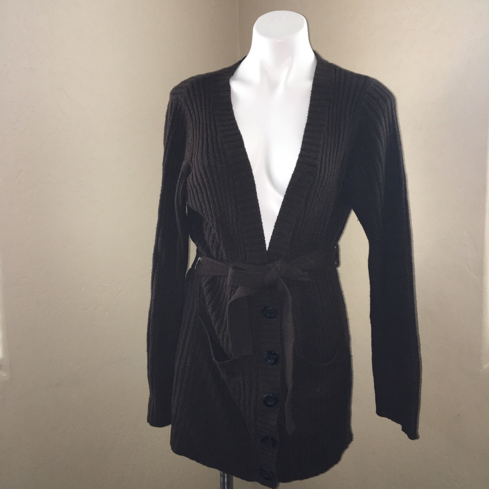 Zena Jean brown long sleeve acrylic sweater large - Picture 6 of 10